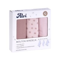 Alvi Molton-Windeln Curly Dots  80x80