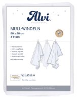 Alvi Mull Windeln 3er Pack - weiß
