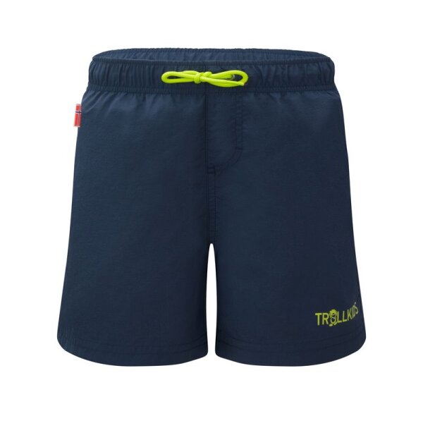 Trollkids Kids Balestrand Shorts mystic blue/green lizard 142