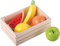 SpielMaus Obst in Holzkiste, 6 Teile
