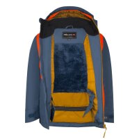 Trollkids Kids Rauland Jacket Skijacke, bronze/flame orange/mystic blue