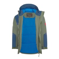 Trollkids Kids Finnmark Winterjacke XT,  ivy/mystic blue/electric blue