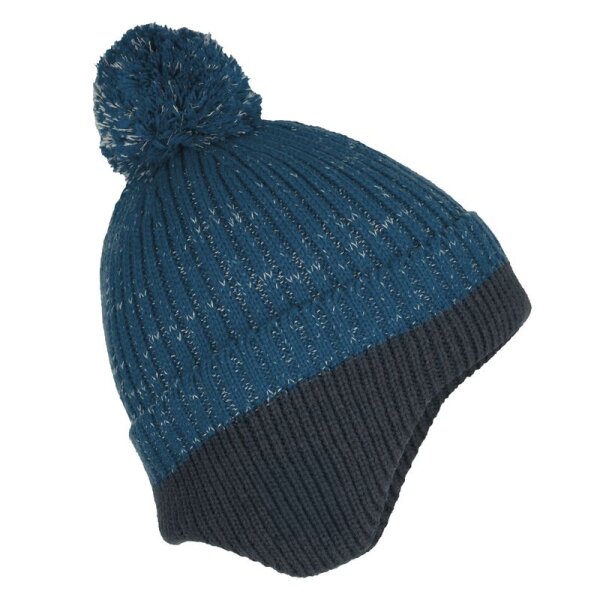 Trollkids Kids Flekkefjord Reflective Cap Bommelmütze, nordic blue 2-5 Years; 48-52cm