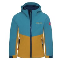 Trollkids Kids Kristiansand Jacket stormy blue/mustard  126