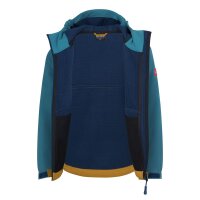 Trollkids Kids Kristiansand Jacket stormy blue/mustard  126