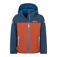 Trollkids Kids Telemark Jacket red clay/mystic blue 423