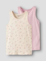 Name it Tank Top Unterhemd 2P Flower Noos Turtledove w/...