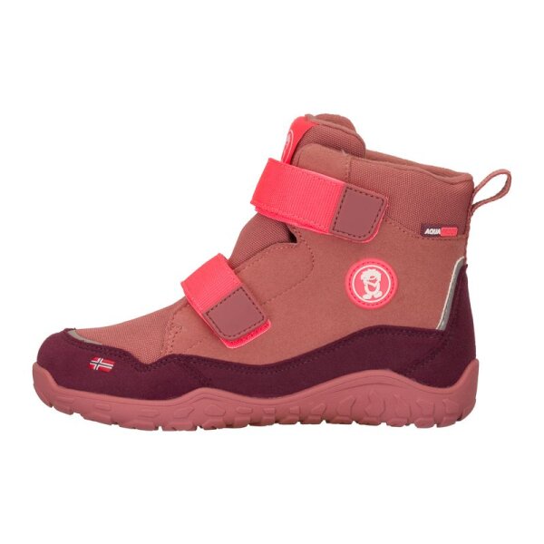 Trollkids Kids Lyngdal Barfuß Winterschuhe, frozen berry/deep ruby/pink salmon