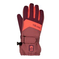 Trollkids Kids Rauland Glove Fingerhandschuhe, frozen berry/deep ruby/pink salmon