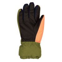 Trollkids Kids Rauland Glove Fingerhandschuhe, spruce green/navy/vivid orange