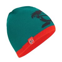 Trollkids Kids Troll Beanie dark cyan/chili red/black